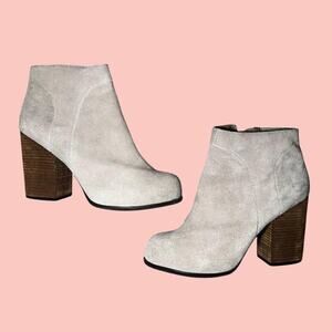 Jeffrey campbell grey taupe suede boots
